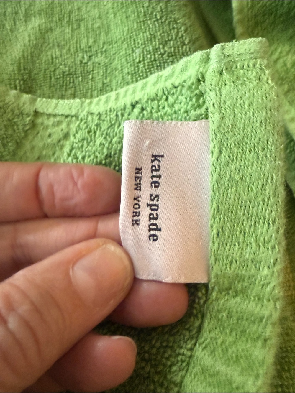 kate spade Green Terry Hand Towel